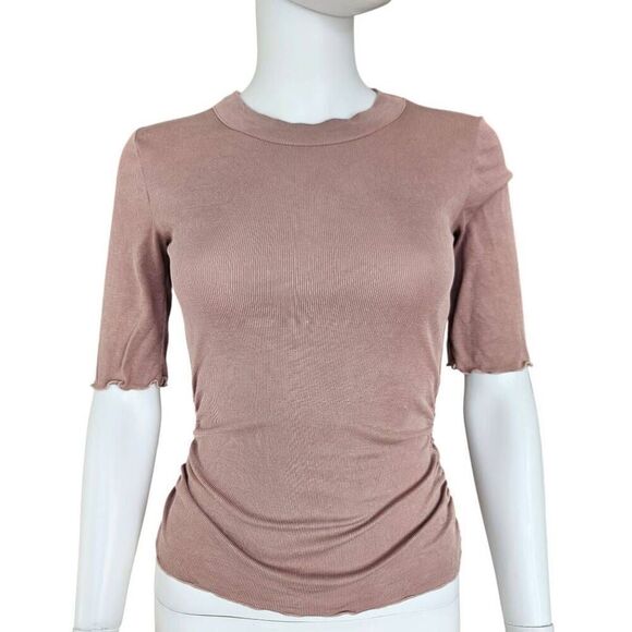 free people talk to me ruched t-shirt - Picture 2 of 5